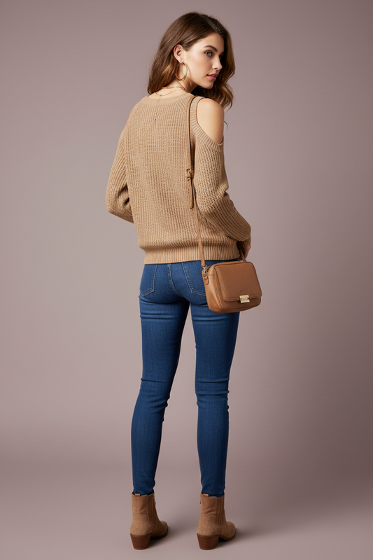 Timeless Tan Knit Sweater β Your Go-To Lightweight Wardrobe Staple